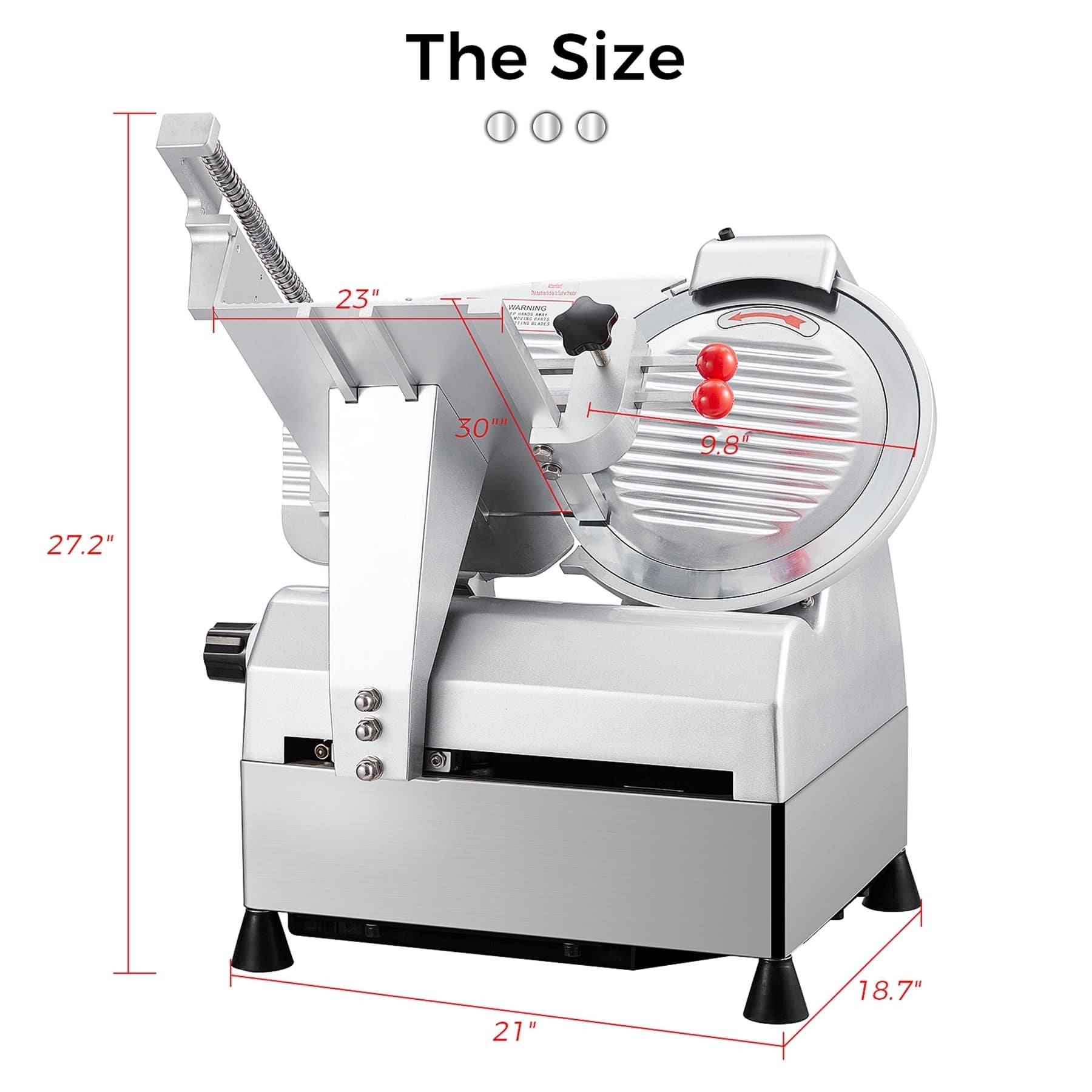 10" 550W Commercial Automatic Meat Slicer w/ Adjustable Thickness On